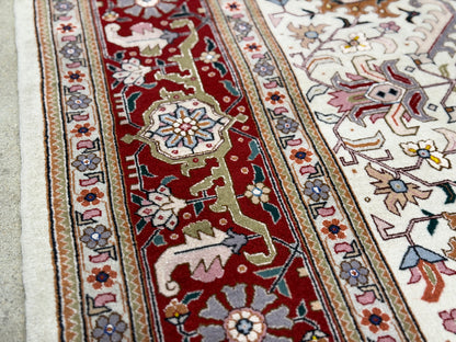Hand-Knotted 60 Raj Persian Tabriz Heriz Rug - 6'8"x10'