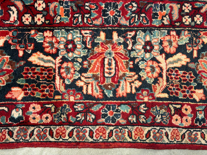 Antique Hand-knotted Persian Sarouk Rug - 8'10"x12'2"