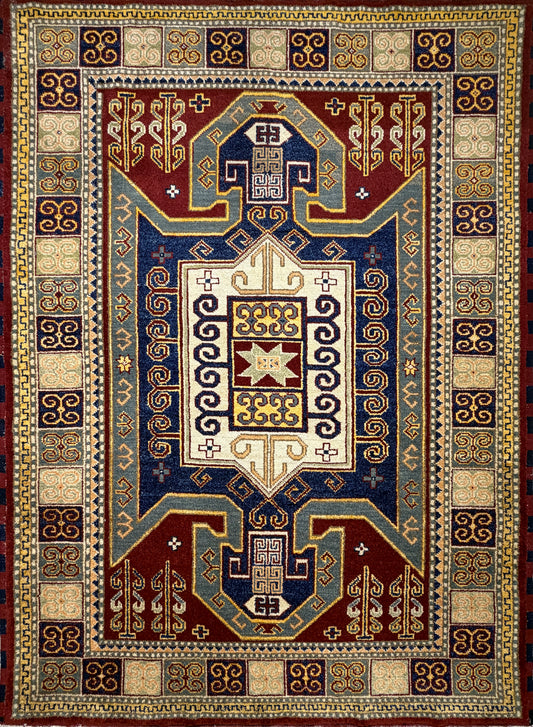 Hand-Knotted Kazak Rug - 5’9”x7’10”