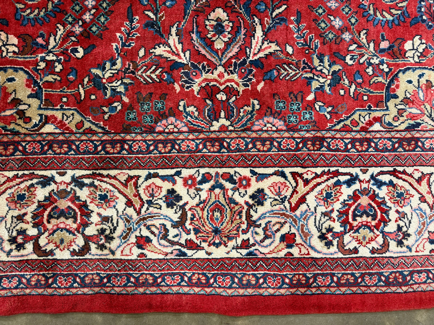 Hand-Knotted Persian Sarouk Rug - 10’8”x14’6”