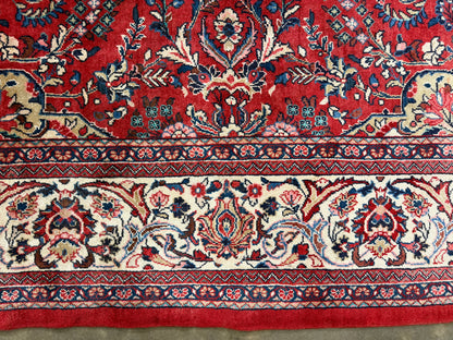 Hand-Knotted Persian Sarouk Rug - 10’8”x14’6”