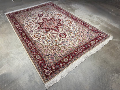 Hand-Knotted 60 Raj Persian Tabriz Heriz Rug - 6'8"x10'