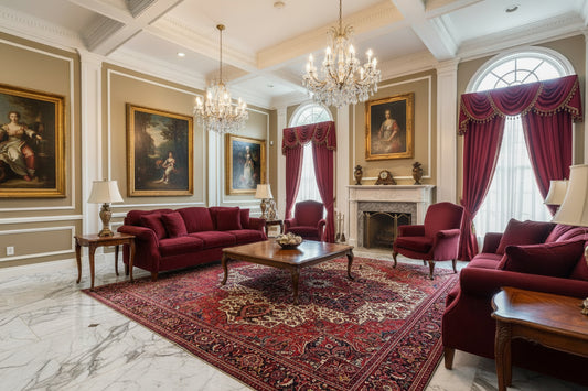 Hand-Knotted Persian Heriz Rug - 11’3”x15’8”