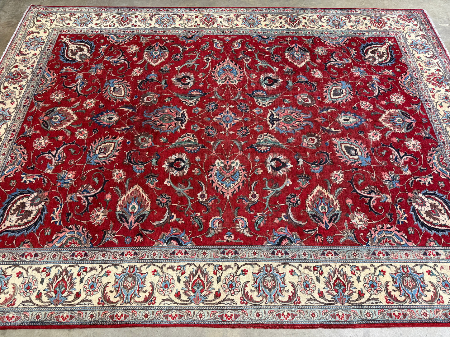 Hand-Knotted Persian Tabriz Rug - 9’9”x13’4”