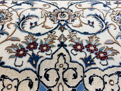 Hand-Knotted 6 La Persian Nain Rug - 5’5”x9’1”