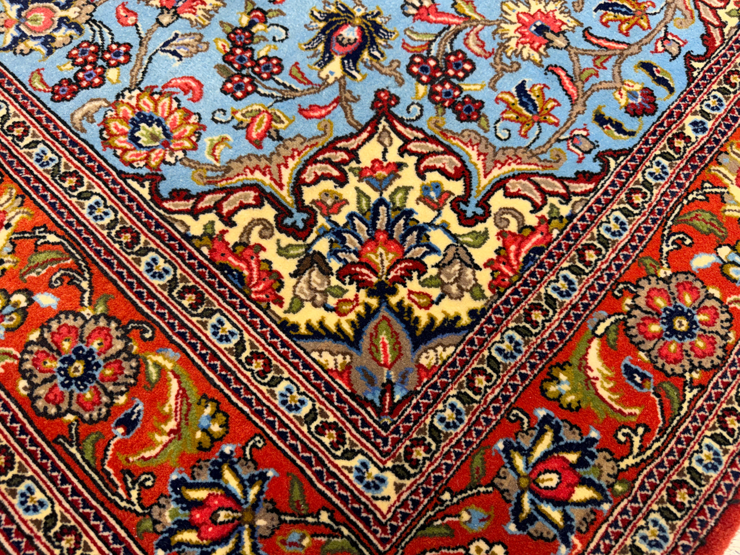 Hand-Knotted Persian Qum Rug - 3’6”x4’10”