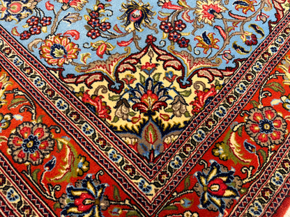 Hand-Knotted Persian Qum Rug - 3’6”x4’10”