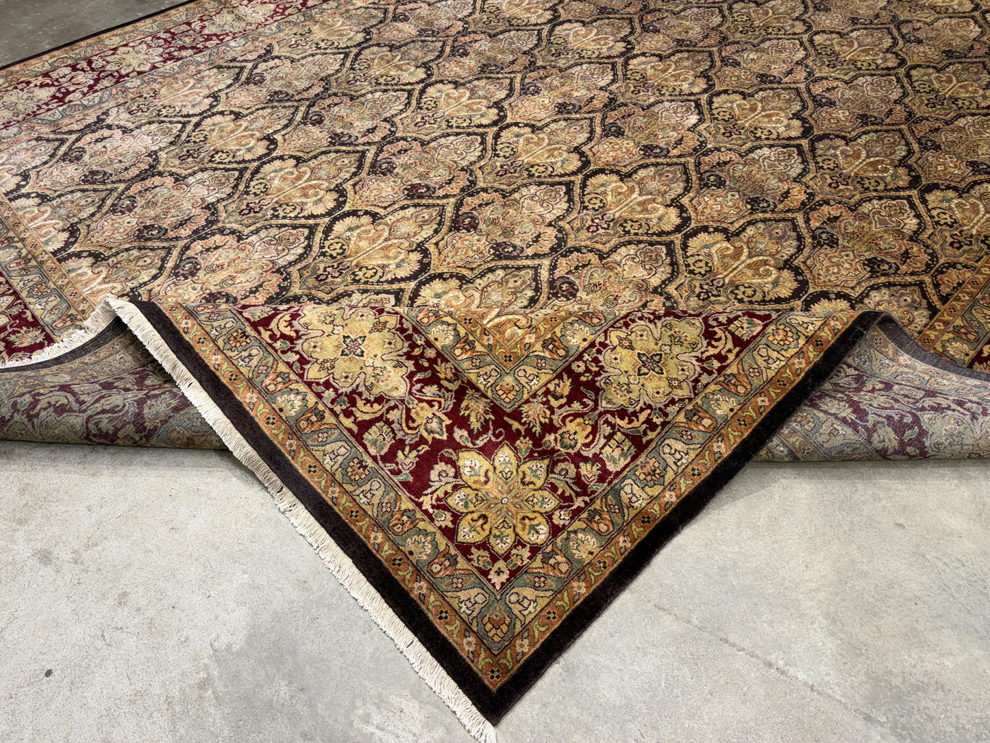 9’7”x13’11” Hand-Knotted Wool PakPersian Area Rug
