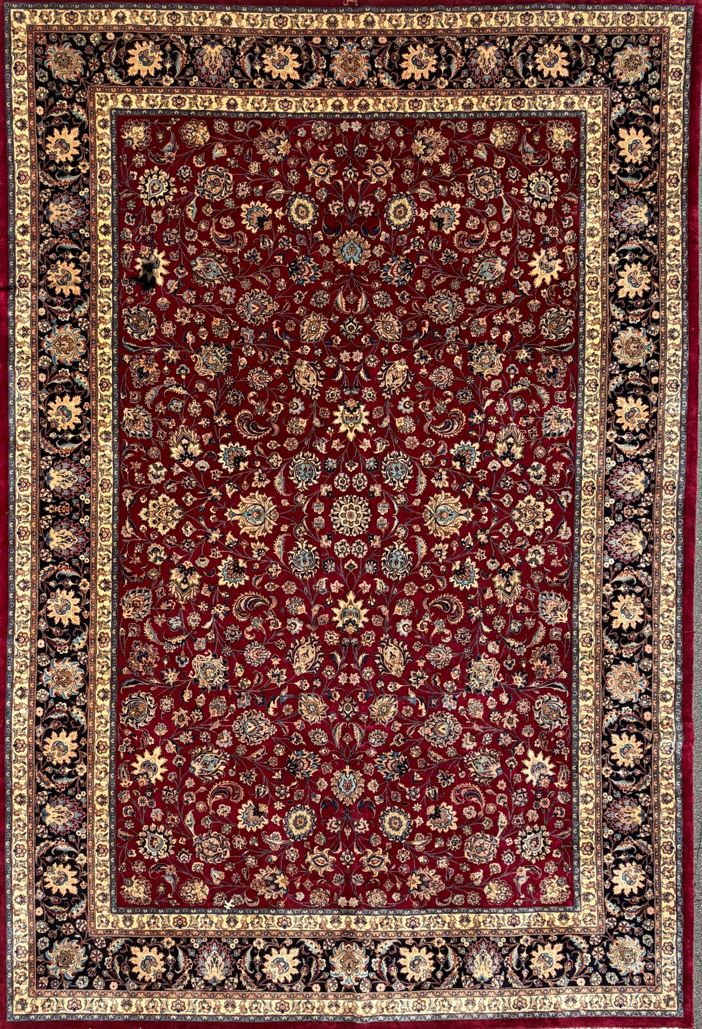 Hand-Knotted Persian Mashad Rug - Signed Hashemi - 9’11”x13’