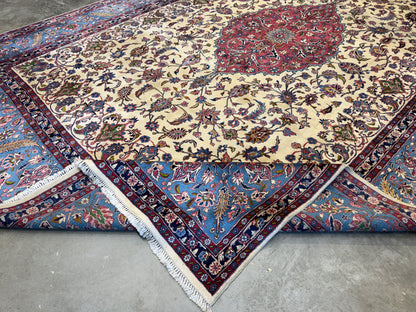 9’6”x14’6” Hand-Knotted Persian Kashan Area Rug