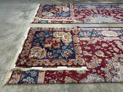 Hand-Knotted 70 Raj Persian Tabriz Rugs - Signed Gharabaghi - 9’10”x13’2”