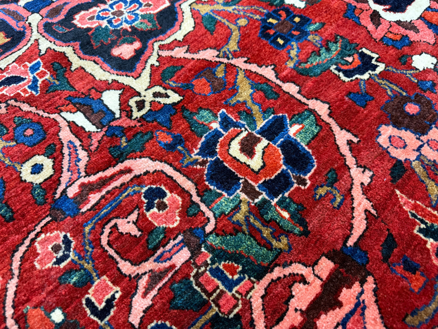 Antique Hand-Knotted Persian Bakhtiari Rug - 10’6”x14’7”