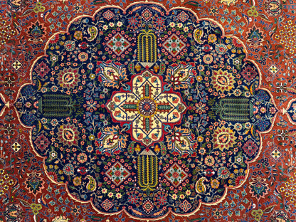 Hand-Knotted Persian Tabriz Rug - 9’10”x13’5”