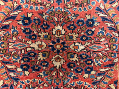 Hand-Knotted Persian Sarouk Rug - 2’x2’4”