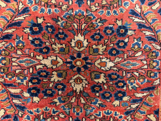 Hand-Knotted Persian Sarouk Rug - 2’x2’4”