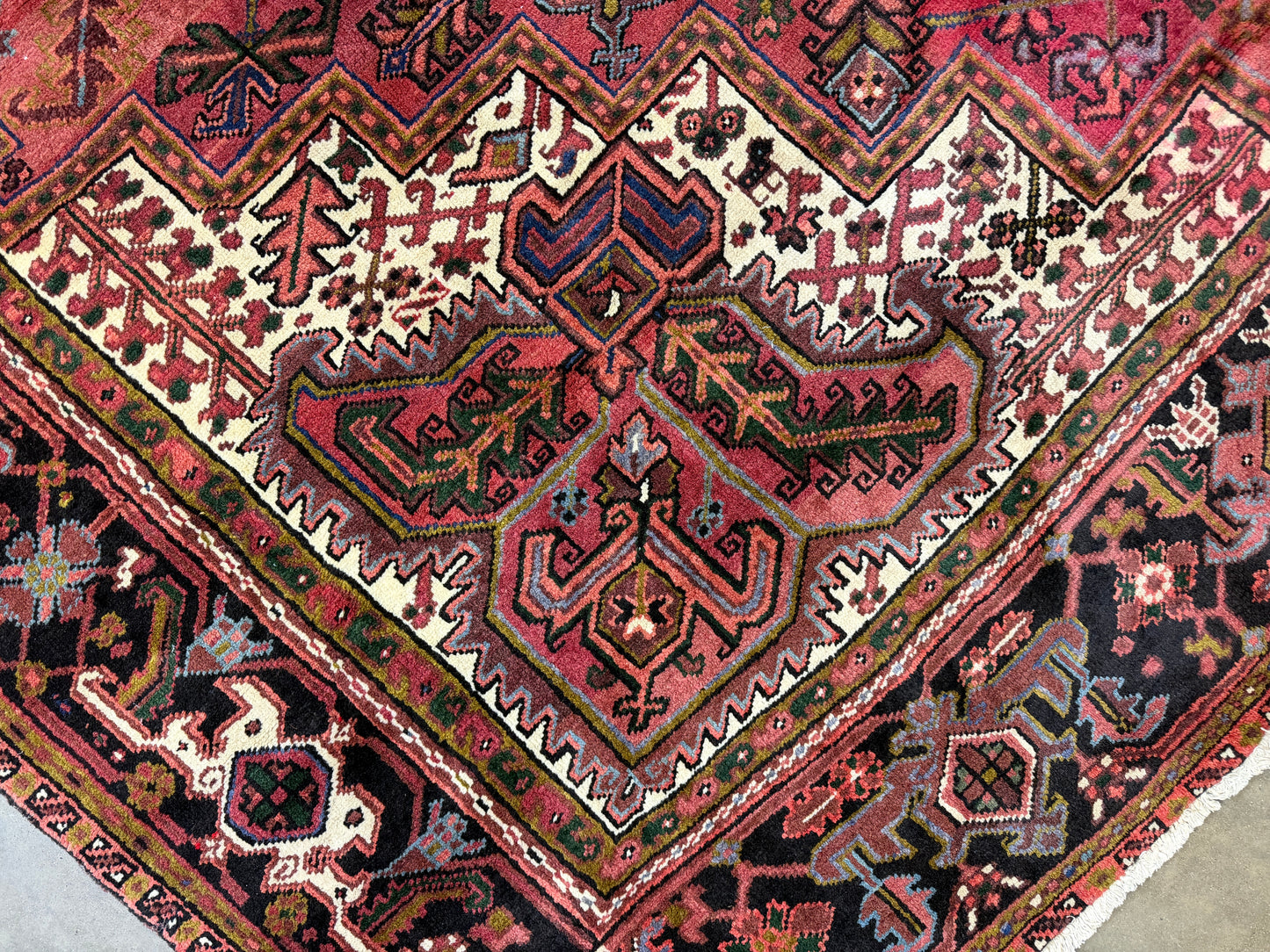 Hand-Knotted Persian Heriz Rug - 10’1”x12’7”