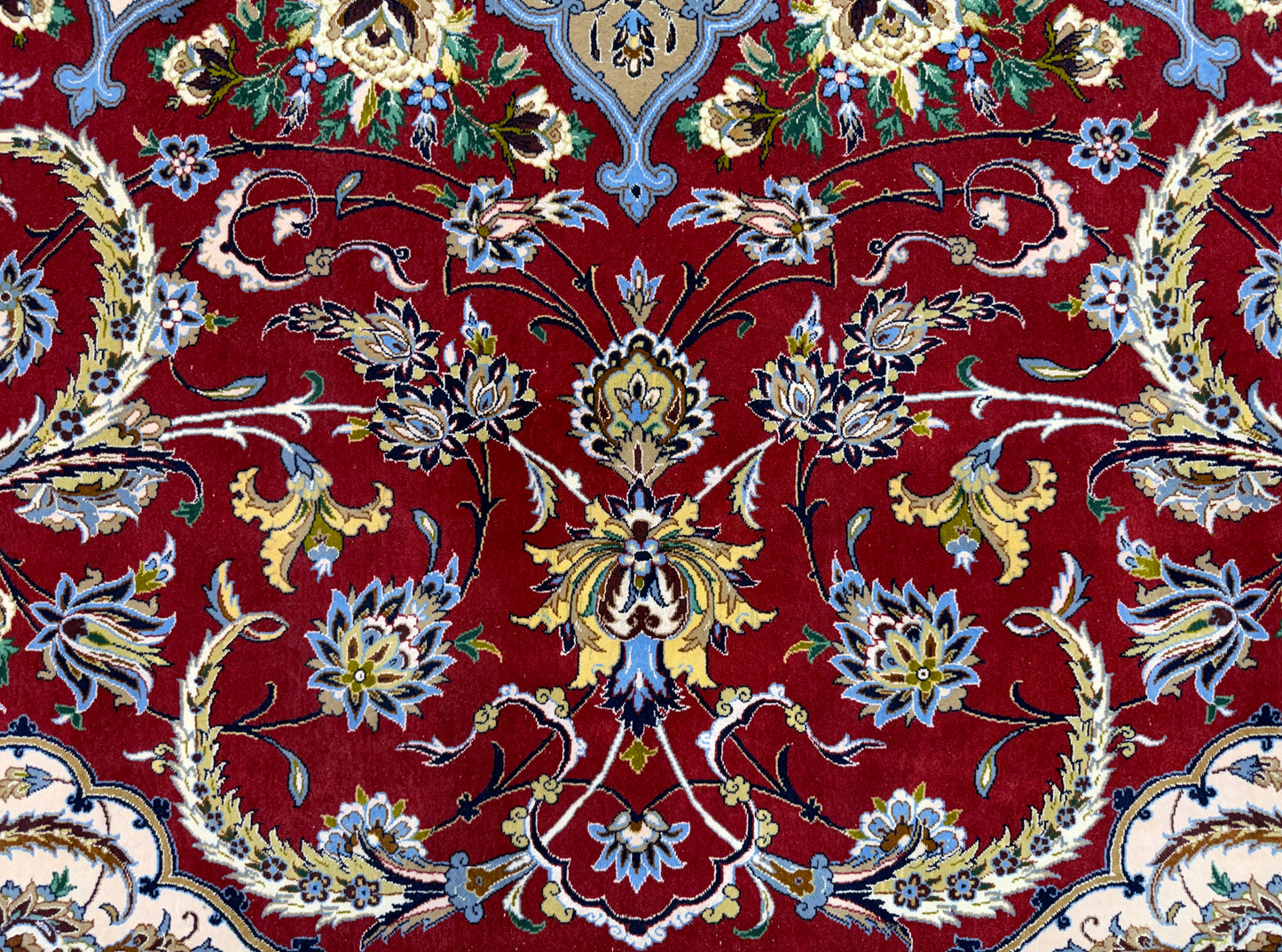 13’x16’10” Hand-Knotted Persian Isfahan Signed Asachi Area Rug
