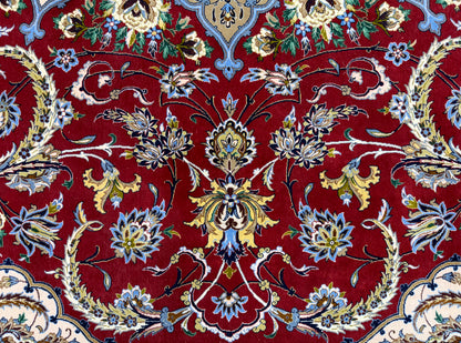 13’x16’10” Hand-Knotted Persian Isfahan Signed Asachi Area Rug