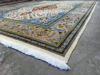 Hand-Knotted Persian Tabriz Rug - 8’x10’1”
