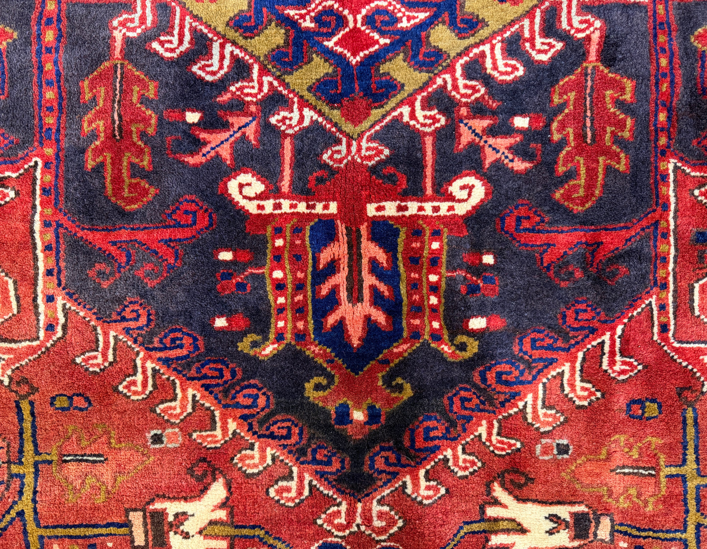 Hand-Knotted Persian Heriz Rug - 9’3”x12’2”