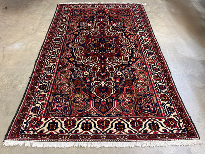 Antique Hand-Knotted Bakhtiari Rug - 5’5”x8’3”