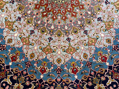 Hand-Knotted 60 Raj Persian Tabriz Rug - Dome Design - 9’8”x12’10”