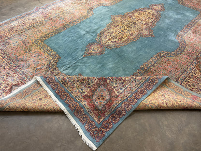 9’10”x14’5” Hand-Knotted Persian Kerman Rug