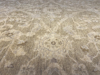 7’9”x10’10” Hand-Knotted Wool Oushak All-over Area Rug