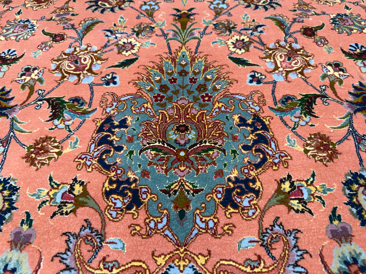 9’7”x14’ Hand-Knotted 70 Raj Persian Tabriz Rug - Signed Beirami