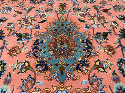 9’7”x14’ Hand-Knotted 70 Raj Persian Tabriz Rug - Signed Beirami