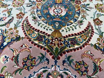 8’2”x11’8” Hand-Knotted 80 Raj Persian Tabriz Rug - Signed