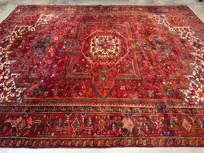 10’1”x12’9” Hand-Knotted Persian Heriz Area Rug