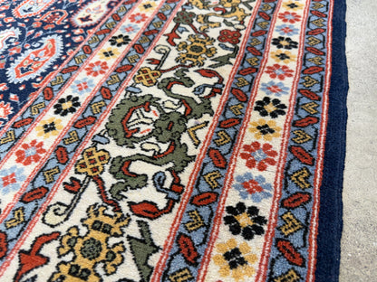 7’10”x11’7” Hand-Knotted Wool Persian Malayer Paisley Area Rug