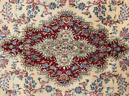 10’2”x13’9” Hand-Knotted Persian Kerman Signed Area Rug