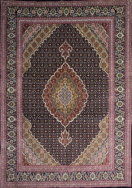 Hand-Knotted Persian Tabriz Mahi Rug - 5'1"x7'2"