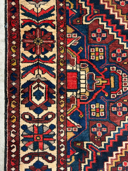 Antique Hand-Knotted Bakhtiari Rug - 5’5”x8’4”