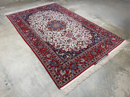 Hand-Knotted Persian Isfahan Rug - Signed Seirafian - 6’6”x10’2”