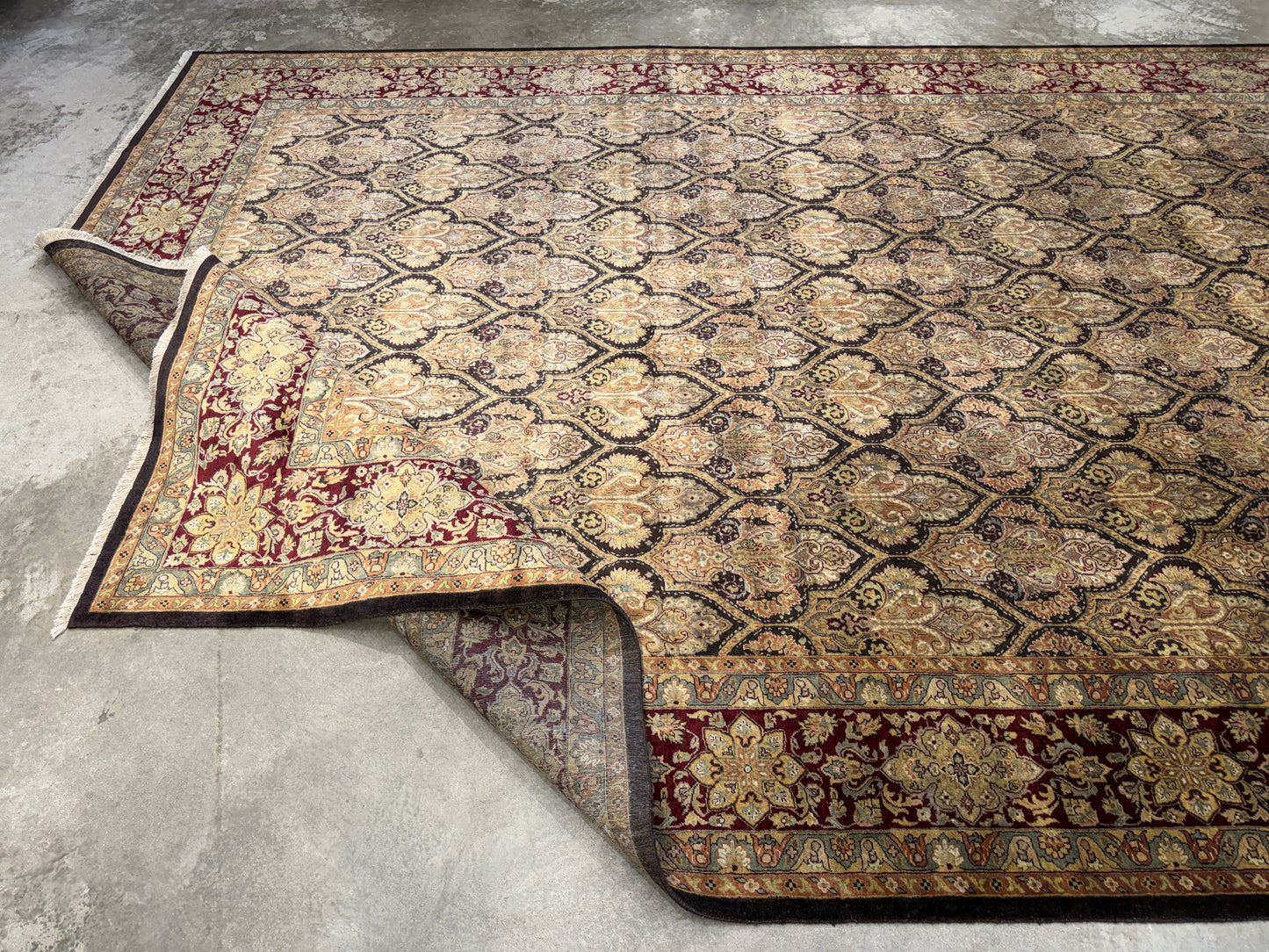 9’7”x13’11” Hand-Knotted Wool PakPersian Area Rug