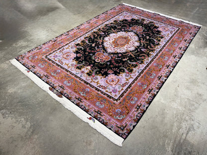 Hand-Knotted 80 Raj Persian Tabriz Rug - Signed Benam - 6’8”x10’