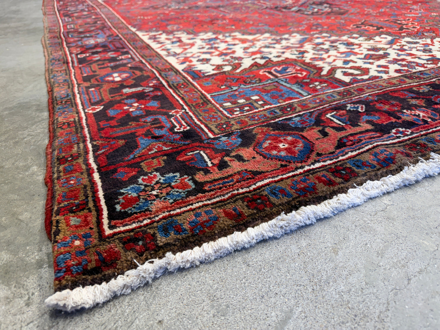 Hand-Knotted Persian Heriz Rug - 7’3”x10’3”