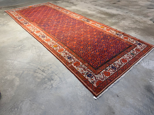 Antique Hand-Knotted Persian Malayer Runner - 6’9”x16’4”