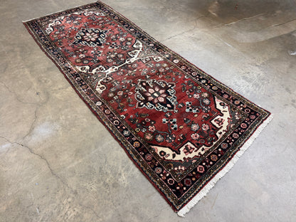 Hand-Knotted Hamadan Runner - 3’6”x9’2”