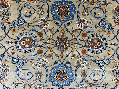 Hand-Knotted Persian Kashan Rug - 9’9”x13’8”