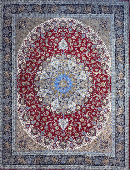 13’x16’10” Hand-Knotted Persian Isfahan Signed Asachi Area Rug