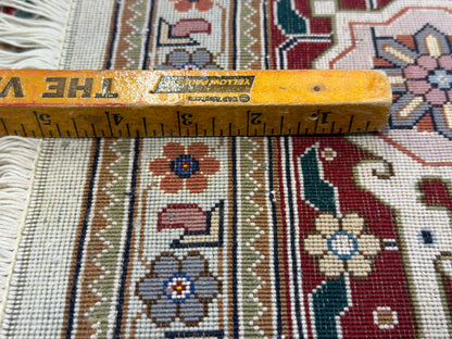 Hand-Knotted 60 Raj Persian Tabriz Heriz Rug - 6'8"x10'