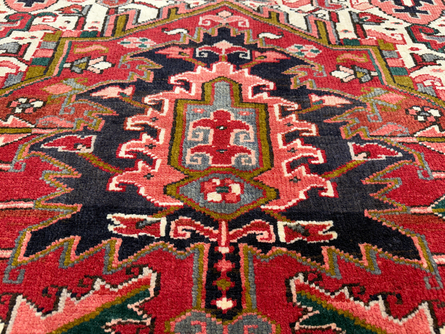 Hand-Knotted Persian Heriz Rug - 8’3”x10’9”
