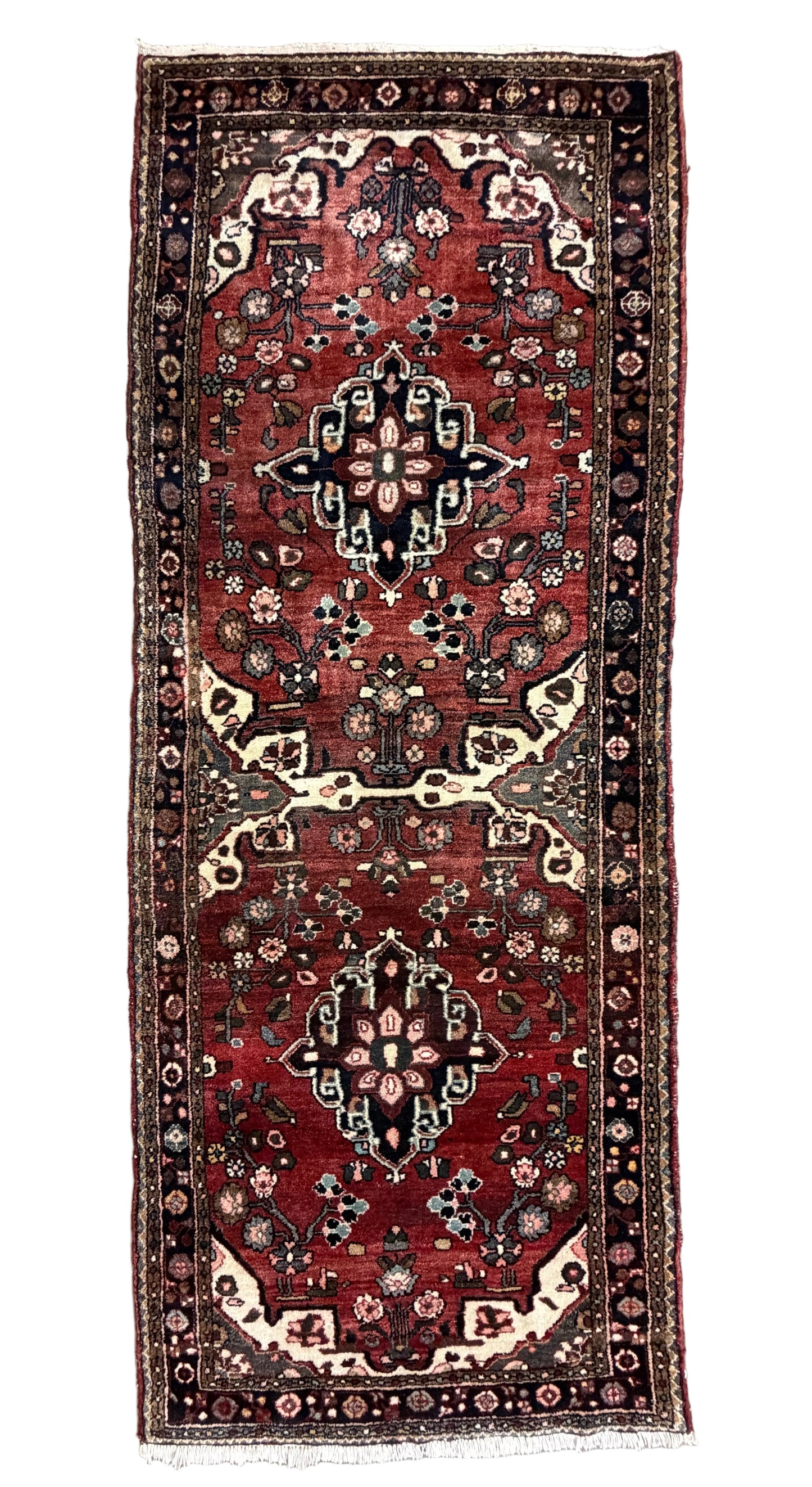 Hand-Knotted Hamadan Runner - 3’6”x9’2”