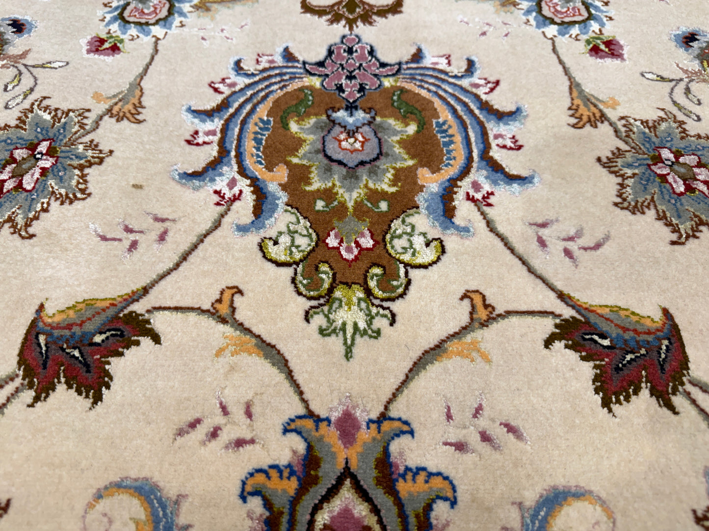 Hand-Knotted 70 Raj Persian Tabriz Rug - 6’6”x10’4”
