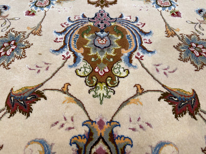 Hand-Knotted 70 Raj Persian Tabriz Rug - 6’6”x10’4”