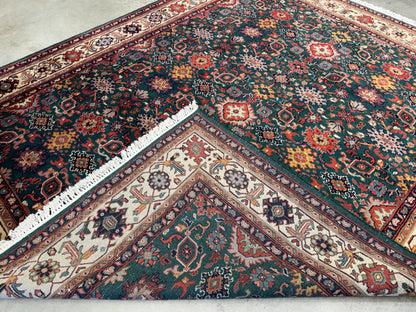 8’x9’10” Hand-Knotted Wool Indo-Sultan Area Rug